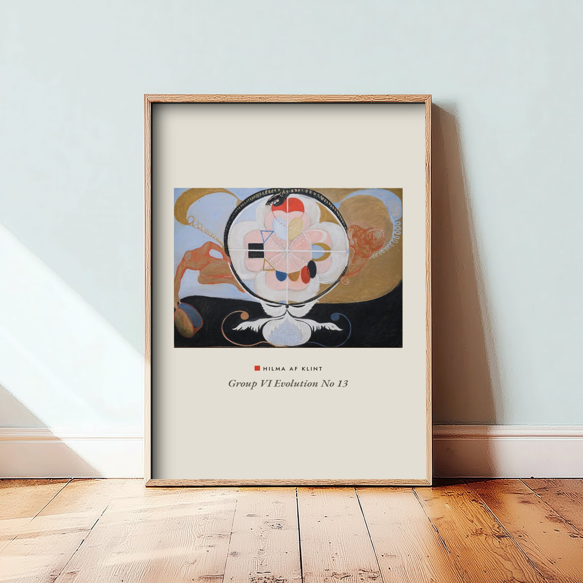 Hilma af Klint - Evolution No. 13 (1908) - Abstract Painting Art Print - Ouroboros Serpent Poster - Group VI