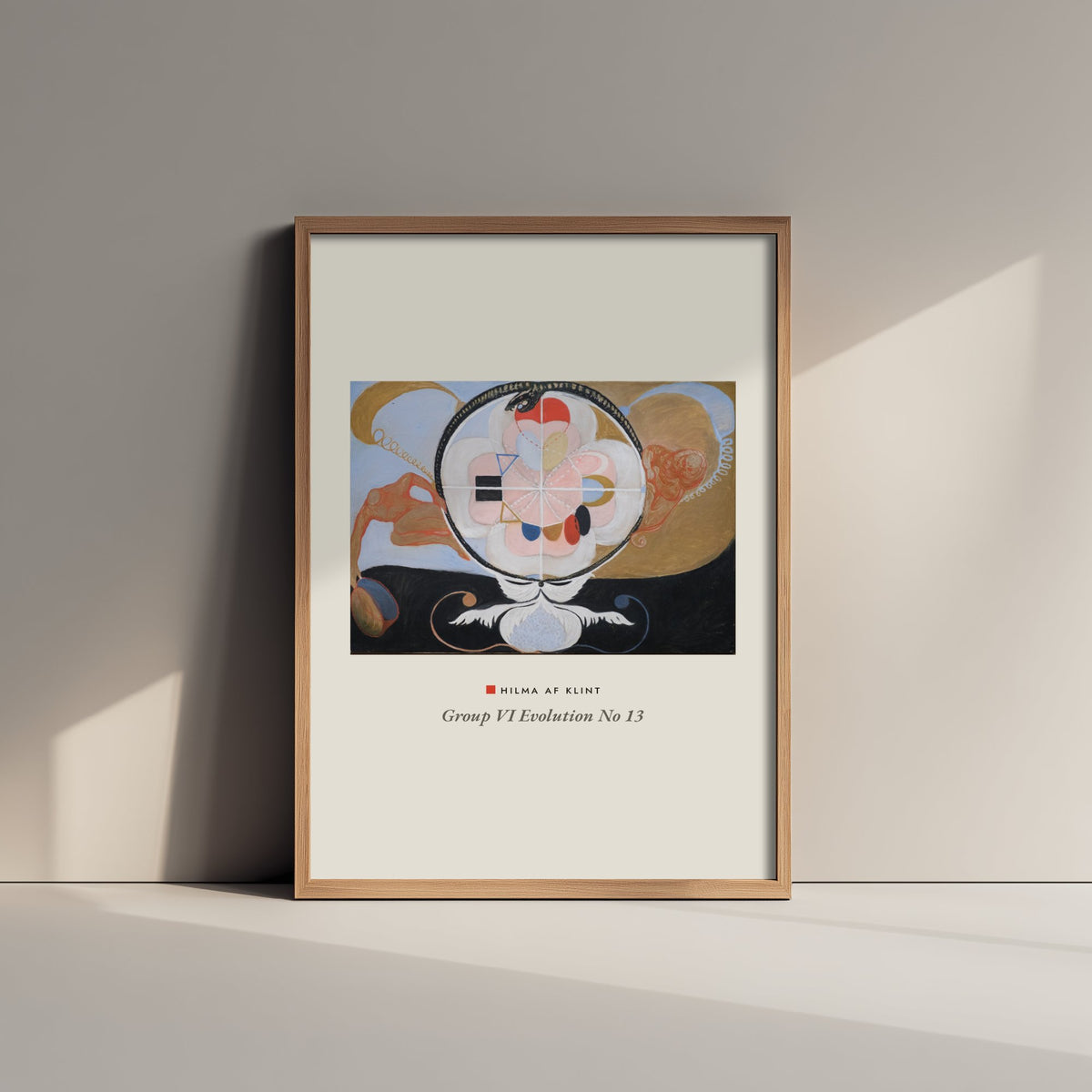 Hilma af Klint - Evolution No. 13 (1908) - Abstract Painting Art Print - Ouroboros Serpent Poster - Group VI