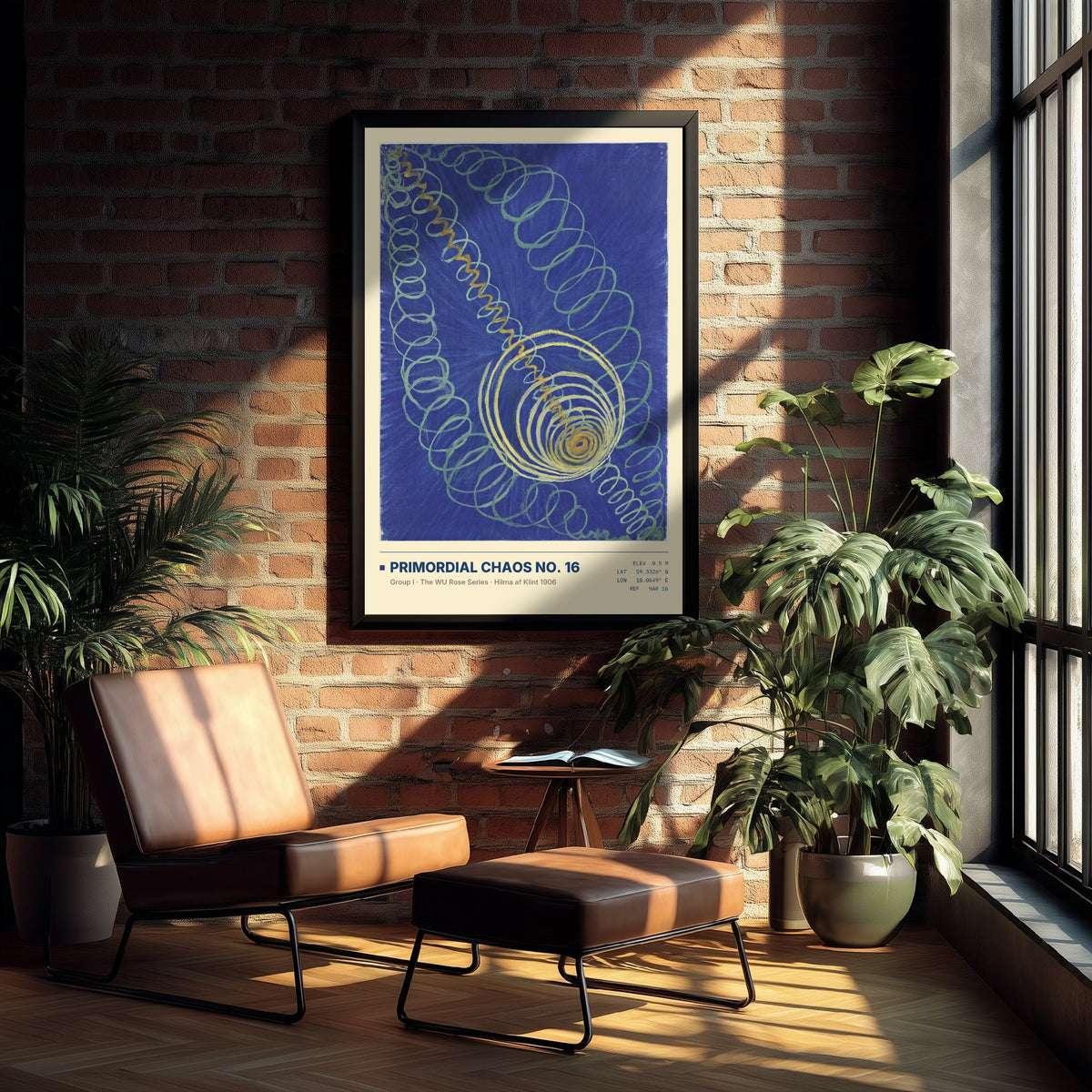 Hilma af Klint - Primordial Chaos No. 16 (1906) - Blue Spiral Painting Art Print - Abstract Poster - The WU Rose Series