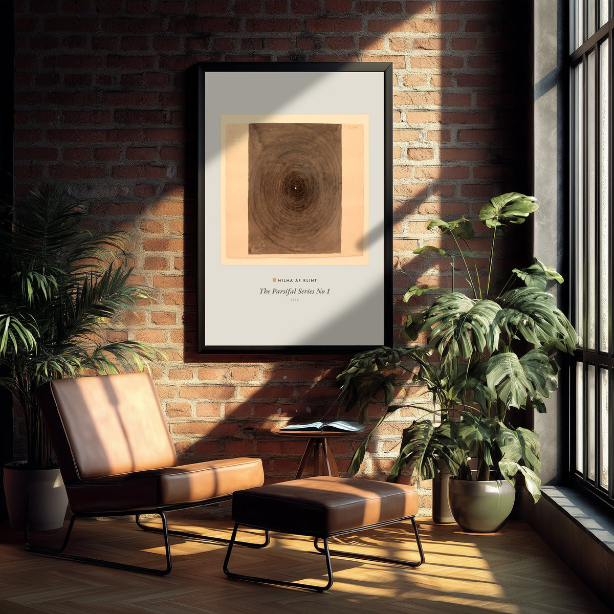 Hilma af Klint - The Parsifal Series No 1 (1916) - Classic Painting Art Print - Concentric Circles Sepia Abstract Poster