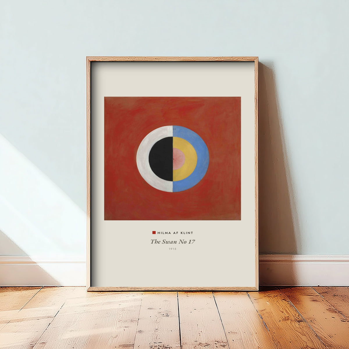Hilma af Klint - The Swan No 17 (1915) - Classic Painting Art Print - Red Abstract Circle Poster - Swedish Modernist Icon