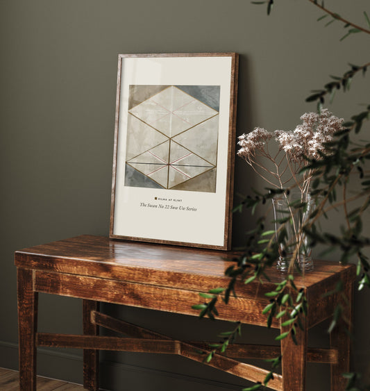 Hilma af Klint - The Swan No 22 SUW UW Series - Classic Painting Art Print - Neutral Geometric Triangle Abstract Poster