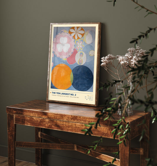 Hilma af Klint - The Ten Largest No 2 Childhood (1907) - Classic Painting Art Print - Pastel Blue and Orange Abstract Poster
