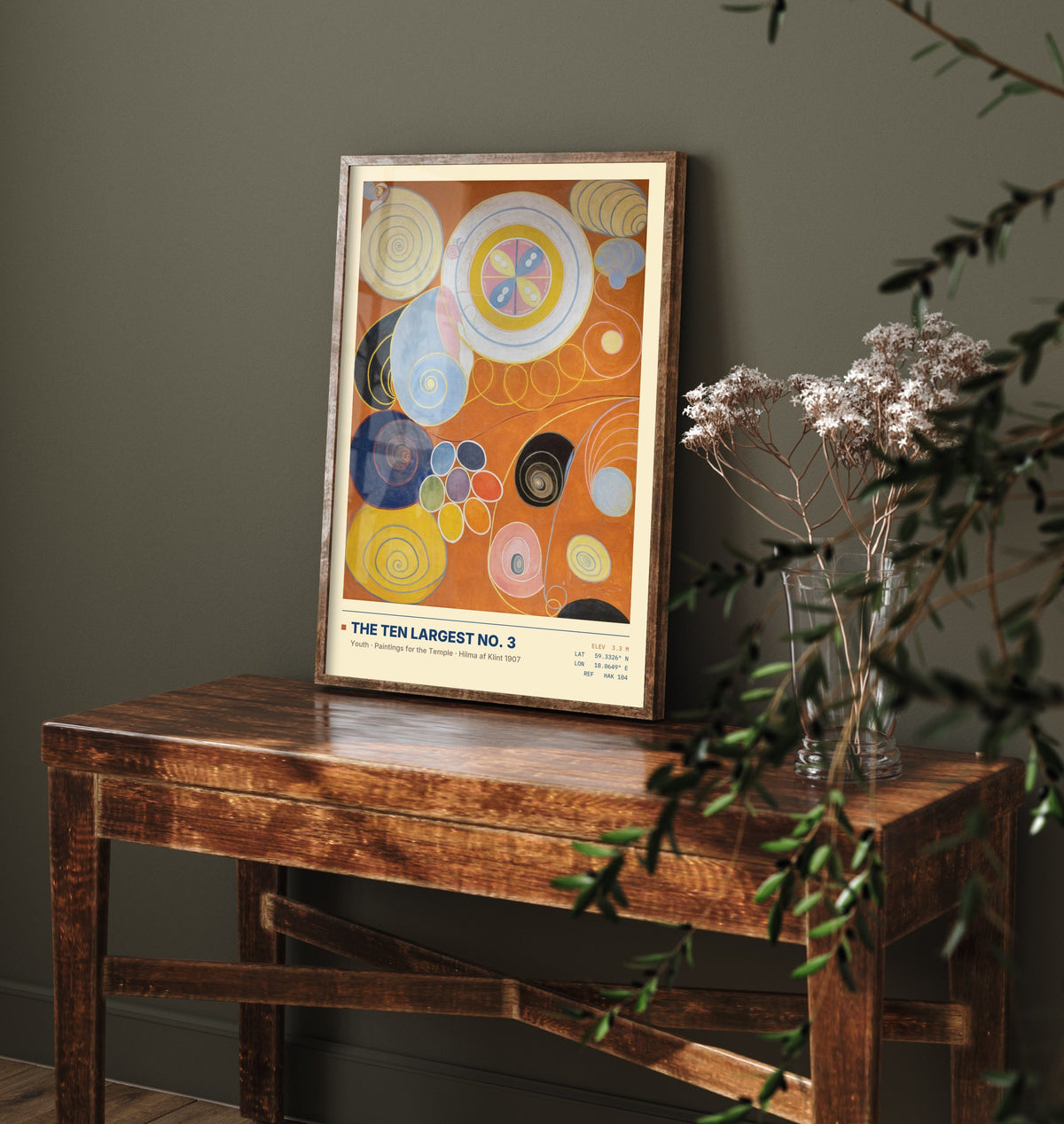 Hilma af Klint - The Ten Largest No 3 Youth (1907) - Classic Painting Art Print - Orange Spiral Abstract Poster