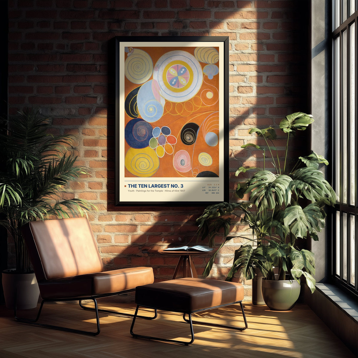 Hilma af Klint - The Ten Largest No 3 Youth (1907) - Classic Painting Art Print - Orange Spiral Abstract Poster