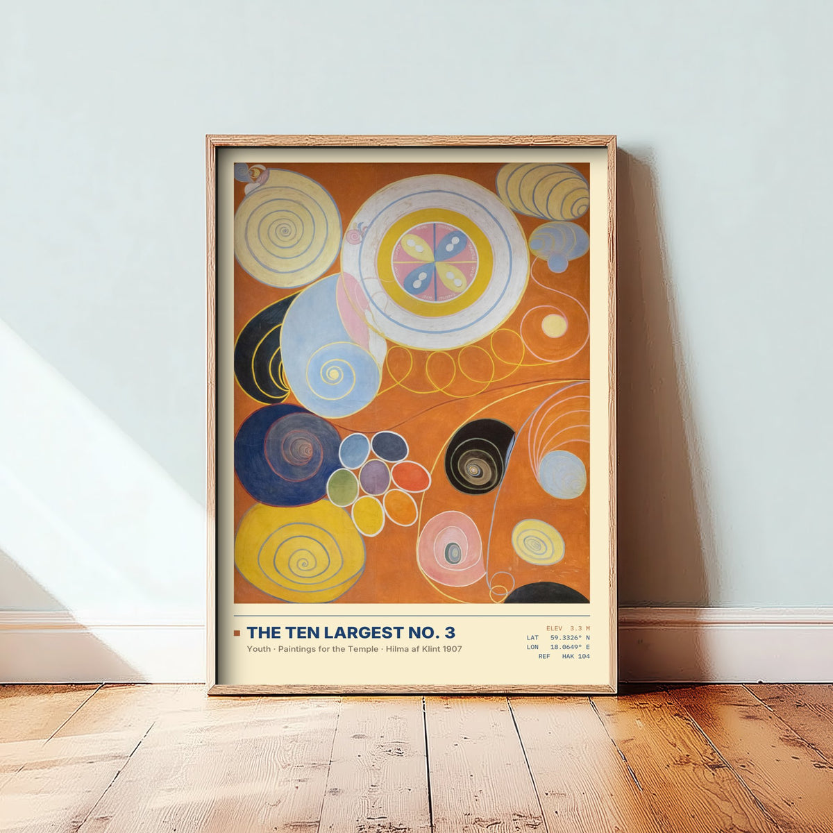 Hilma af Klint - The Ten Largest No 3 Youth (1907) - Classic Painting Art Print - Orange Spiral Abstract Poster