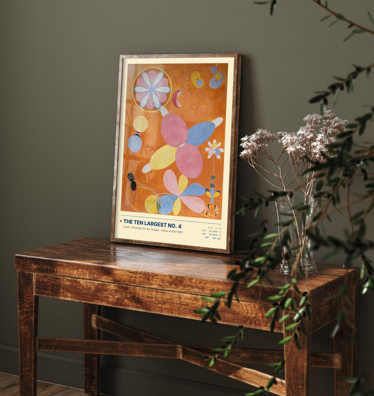 Hilma af Klint - The Ten Largest No 4 Youth (1907) - Classic Painting Art Print - Pink and Blue Petal Abstract Poster