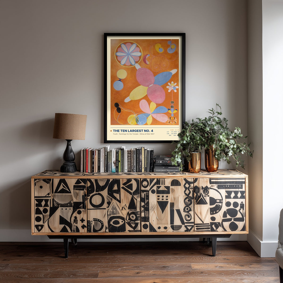 Hilma af Klint - The Ten Largest No 4 Youth (1907) - Classic Painting Art Print - Pink and Blue Petal Abstract Poster
