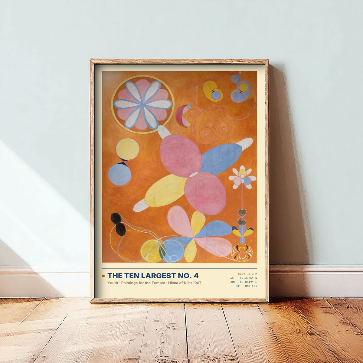 Hilma af Klint - The Ten Largest No 4 Youth (1907) - Classic Painting Art Print - Pink and Blue Petal Abstract Poster