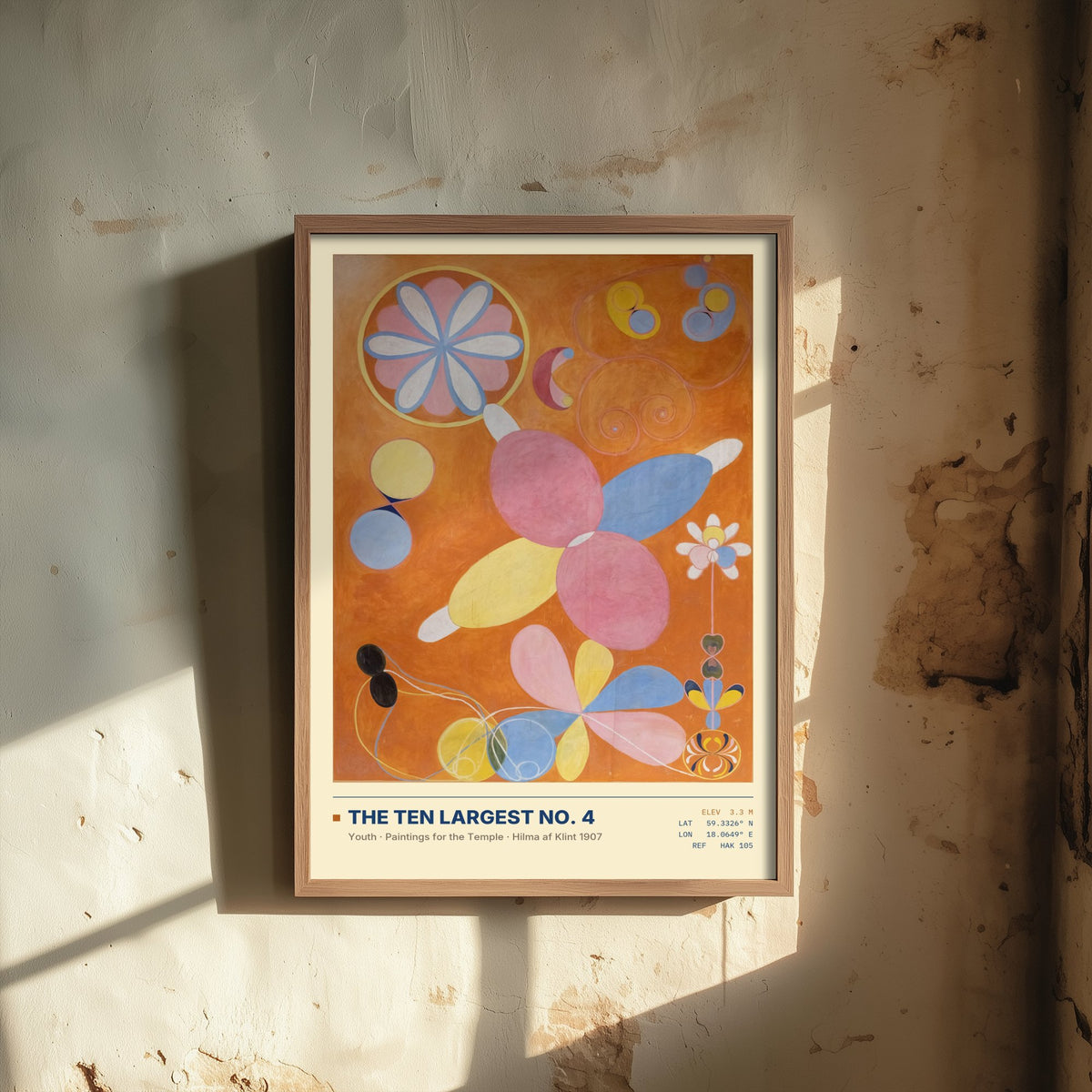 Hilma af Klint - The Ten Largest No 4 Youth (1907) - Classic Painting Art Print - Pink and Blue Petal Abstract Poster