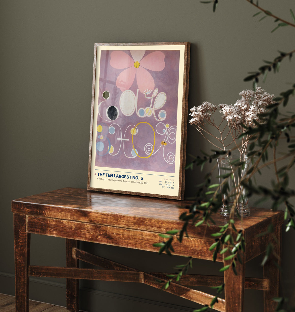 Hilma af Klint - The Ten Largest No 5 Adulthood (1907) - Classic Painting Art Print - Mauve and Lilac Abstract Poster