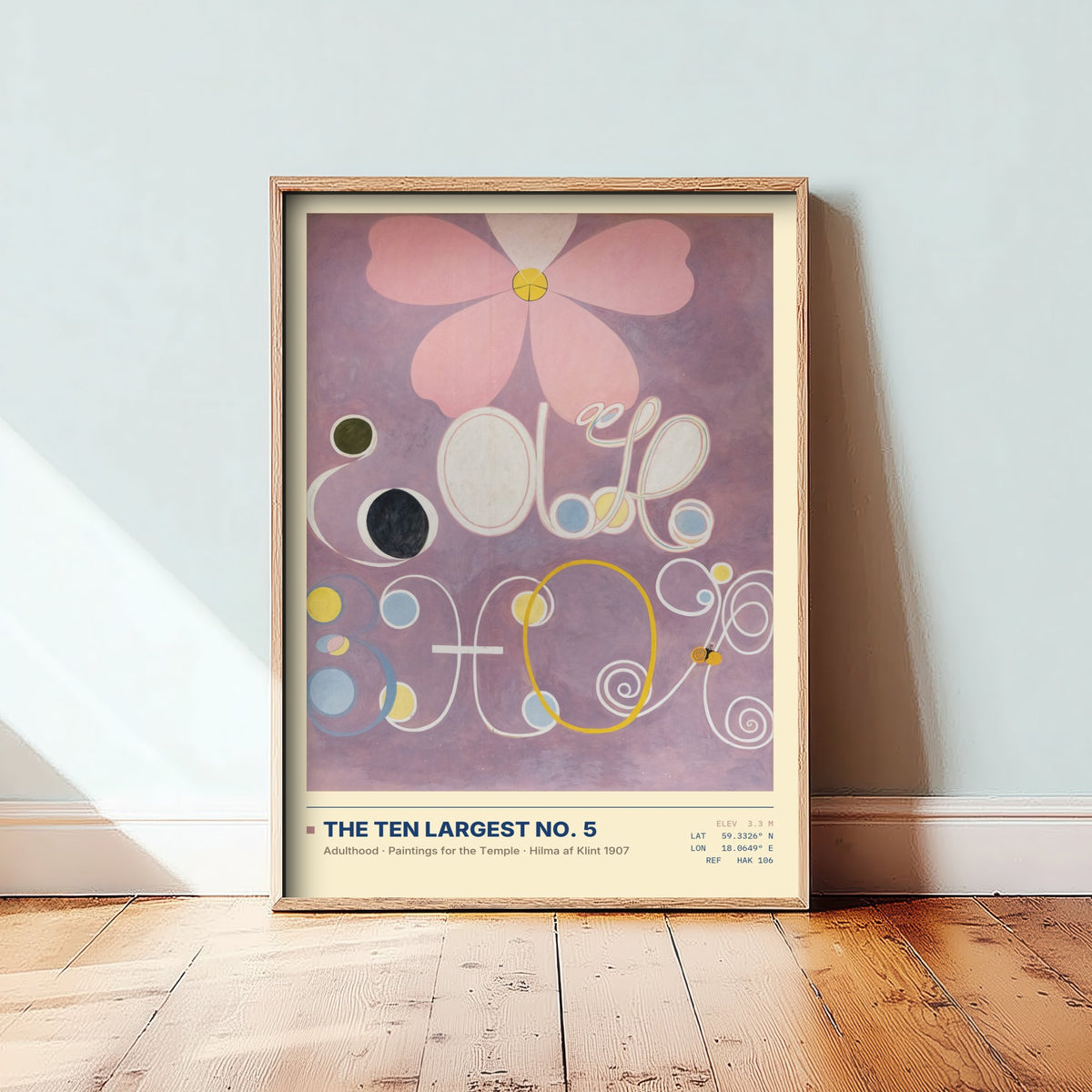 Hilma af Klint - The Ten Largest No 5 Adulthood (1907) - Classic Painting Art Print - Mauve and Lilac Abstract Poster