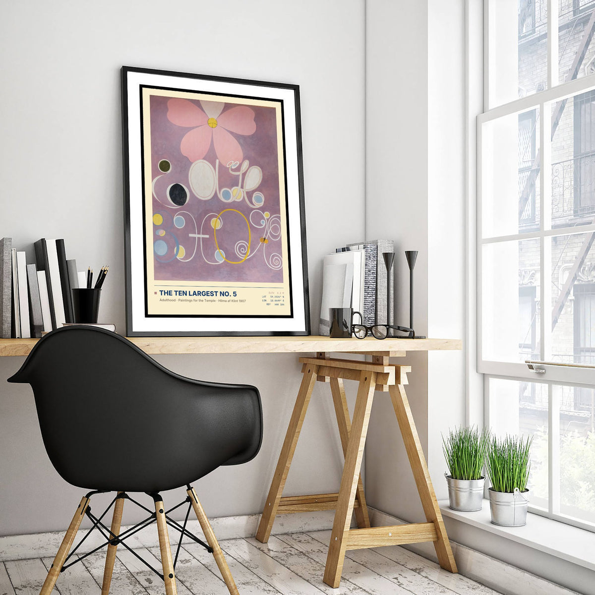 Hilma af Klint - The Ten Largest No 5 Adulthood (1907) - Classic Painting Art Print - Mauve and Lilac Abstract Poster