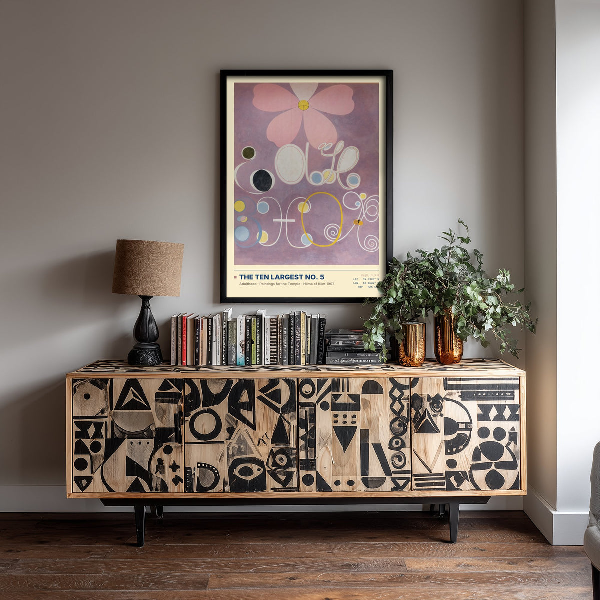Hilma af Klint - The Ten Largest No 5 Adulthood (1907) - Classic Painting Art Print - Mauve and Lilac Abstract Poster