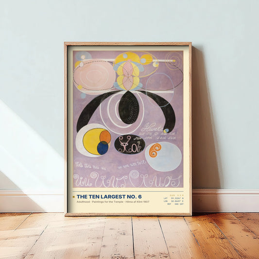 Hilma af Klint - The Ten Largest No. 6 Adulthood (1907) - Abstract Painting Art Print - Purple Gallery Poster
