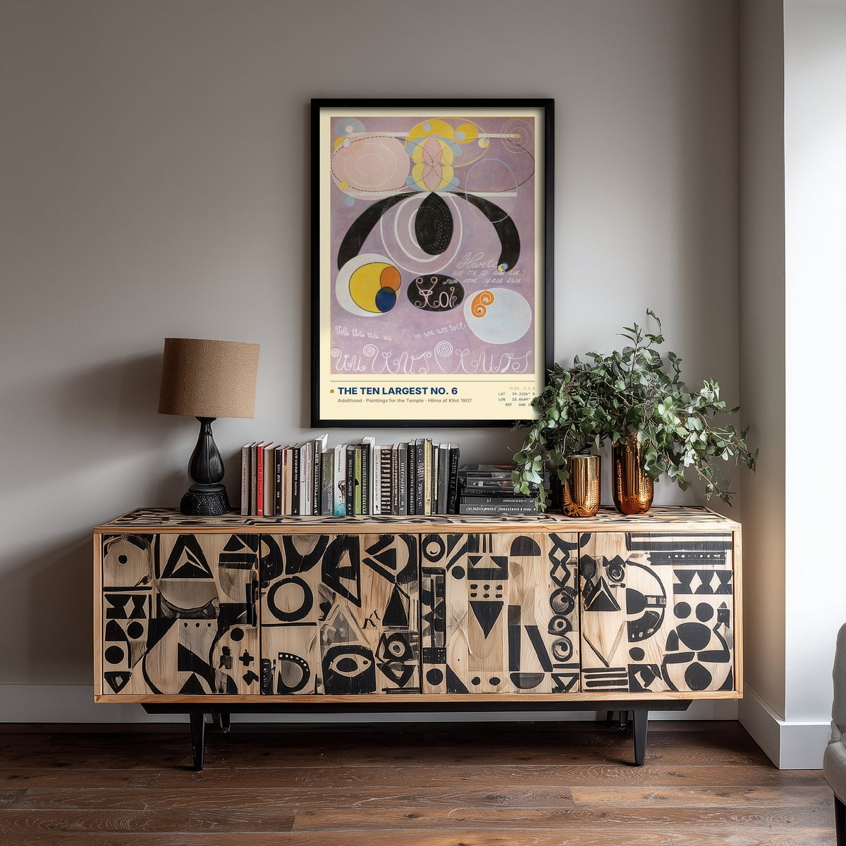 Hilma af Klint - The Ten Largest No. 6 Adulthood (1907) - Abstract Painting Art Print - Purple Gallery Poster