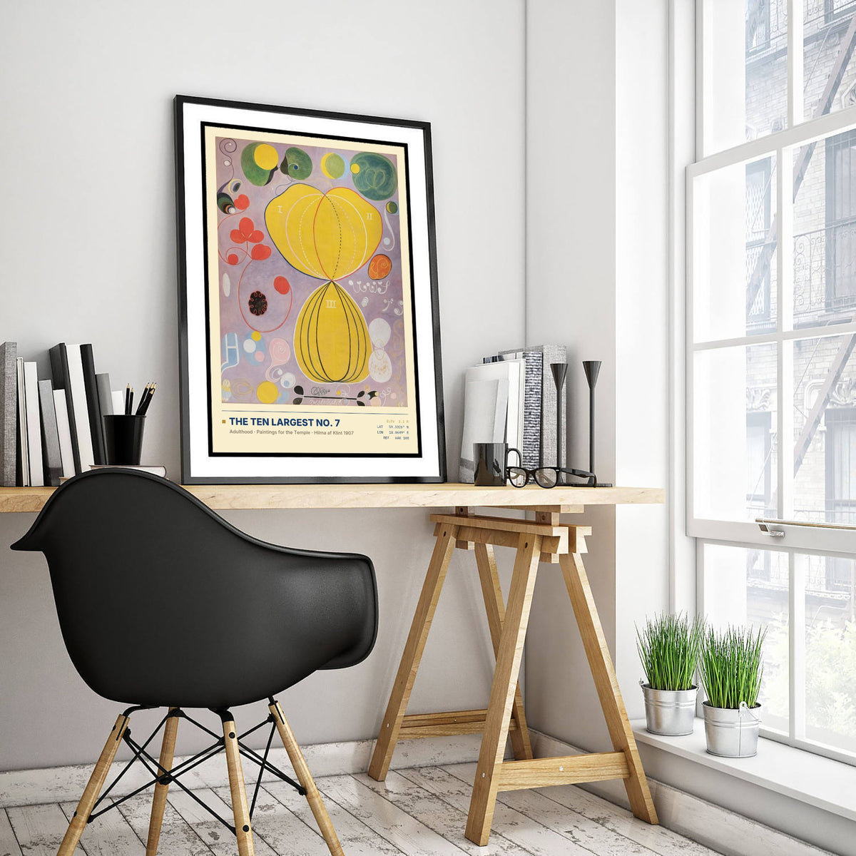 Hilma af Klint - The Ten Largest No. 7 Adulthood (1907) - Yellow Abstract Painting Print - Modernist Gallery Poster