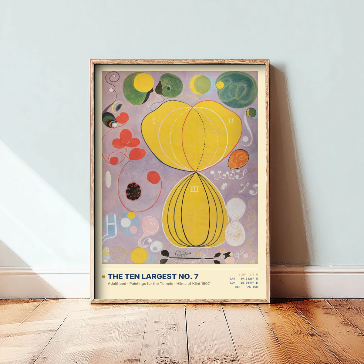 Hilma af Klint - The Ten Largest No. 7 Adulthood (1907) - Yellow Abstract Painting Print - Modernist Gallery Poster