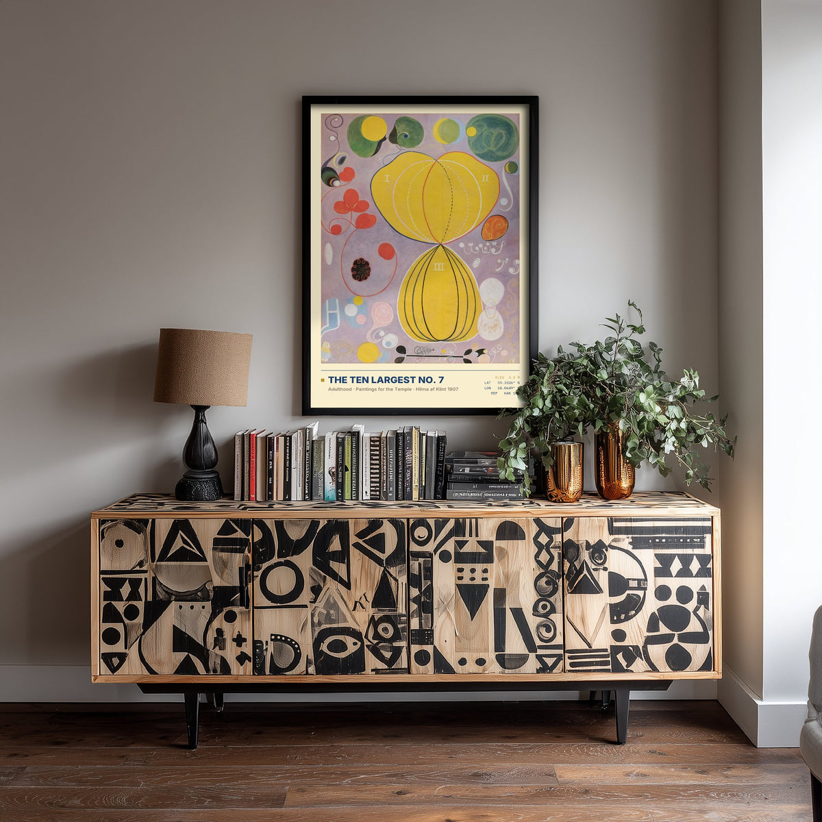Hilma af Klint - The Ten Largest No. 7 Adulthood (1907) - Yellow Abstract Painting Print - Modernist Gallery Poster