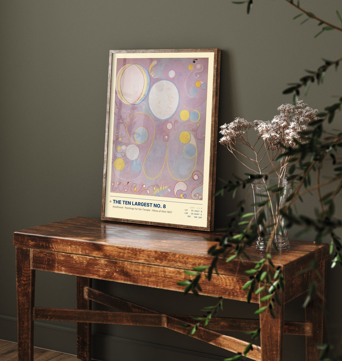 Hilma af Klint - The Ten Largest No. 8 Adulthood (1907) - Pastel Abstract Painting Art Print - Pink Poster
