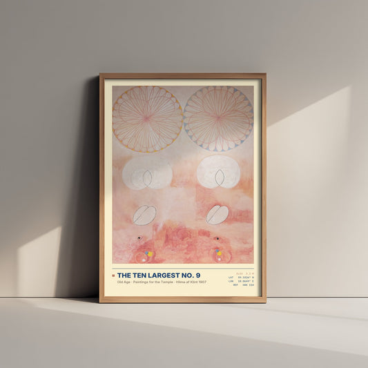 Hilma af Klint - The Ten Largest No. 9 Old Age (1907) - Rose Pink Painting Art Print - Abstract Gallery Poster