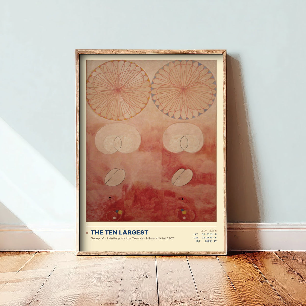 Hilma af Klint - The Ten Largest Group IV (1907) - Paintings for the Temple Art Print - Pink Abstract Poster