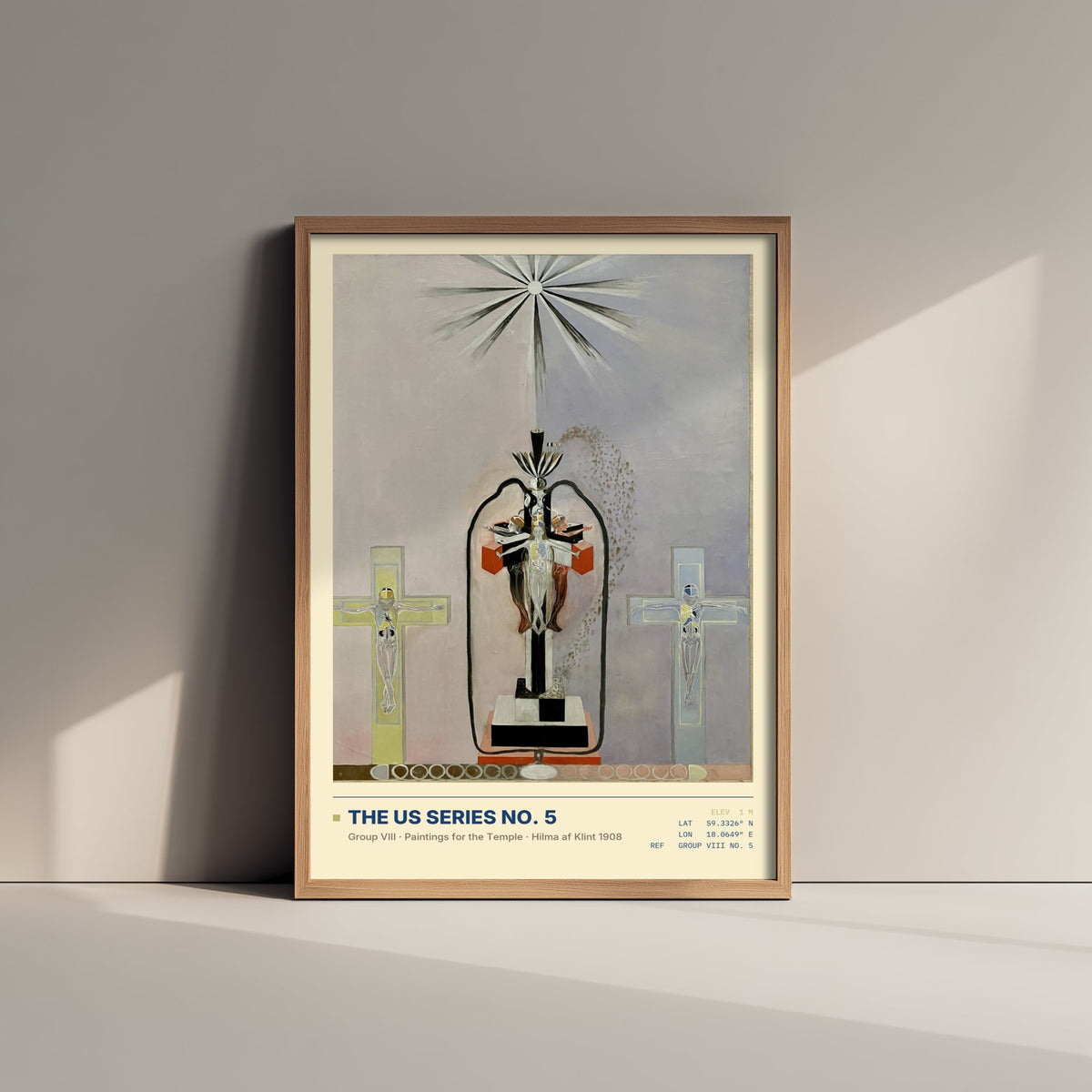 Hilma af Klint - The US Series No. 5 (1908) - Group VIII Painting Art Print - Mystic Cross Poster