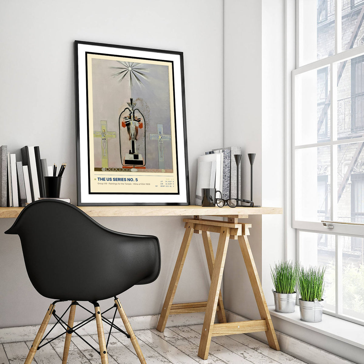 Hilma af Klint - The US Series No. 5 (1908) - Group VIII Painting Art Print - Mystic Cross Poster