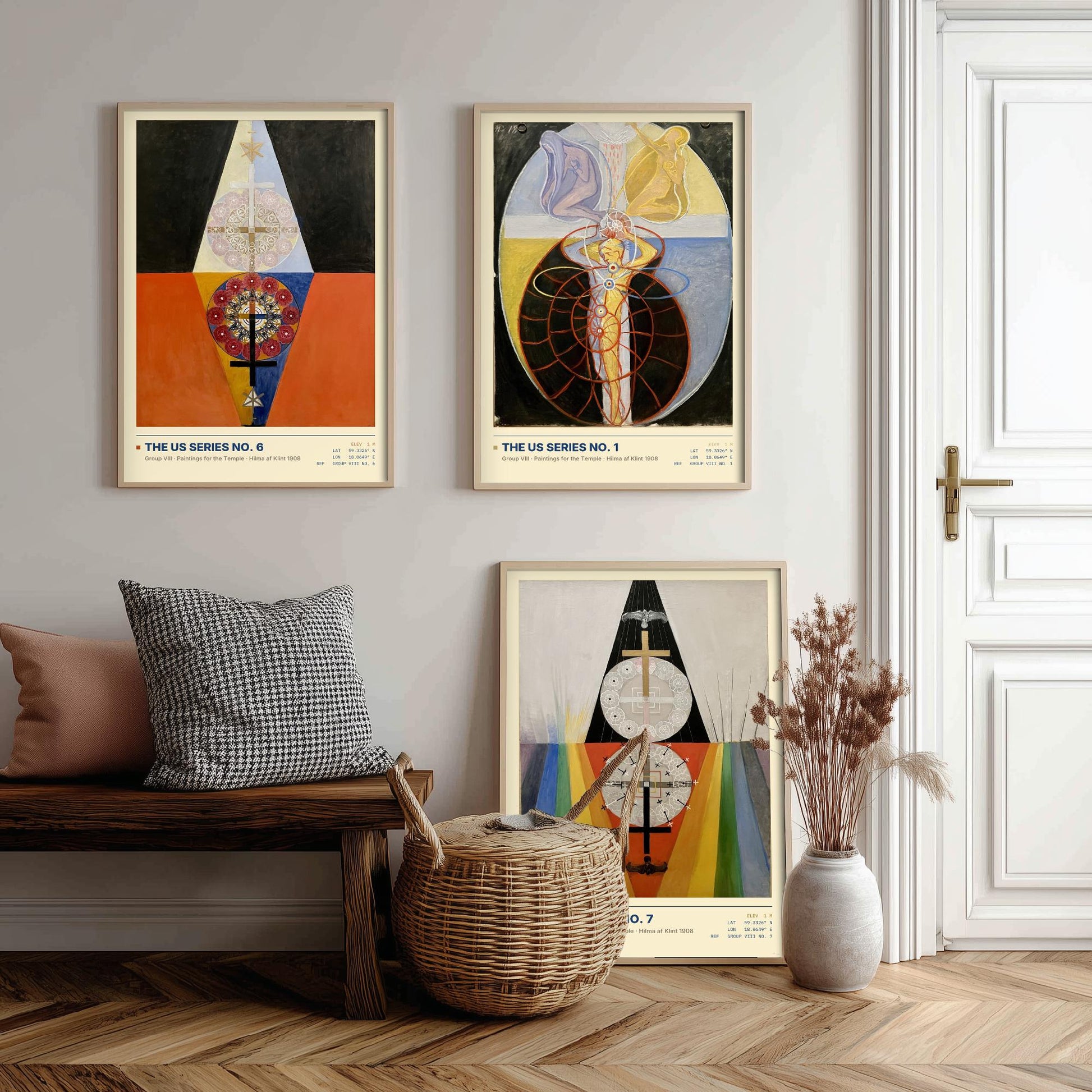 Hilma af Klint The US Series Set of Three Art Prints - No 6, No 1, No 7 - Symbolist Spiritual Poster Painting Giclee