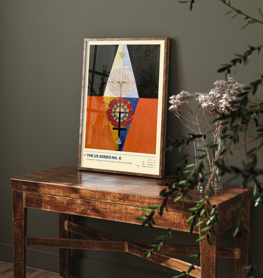 Hilma af Klint - The US Series No. 6 (1908) - Group VIII Painting Art Print - Orange and Black Rose Cross Poster