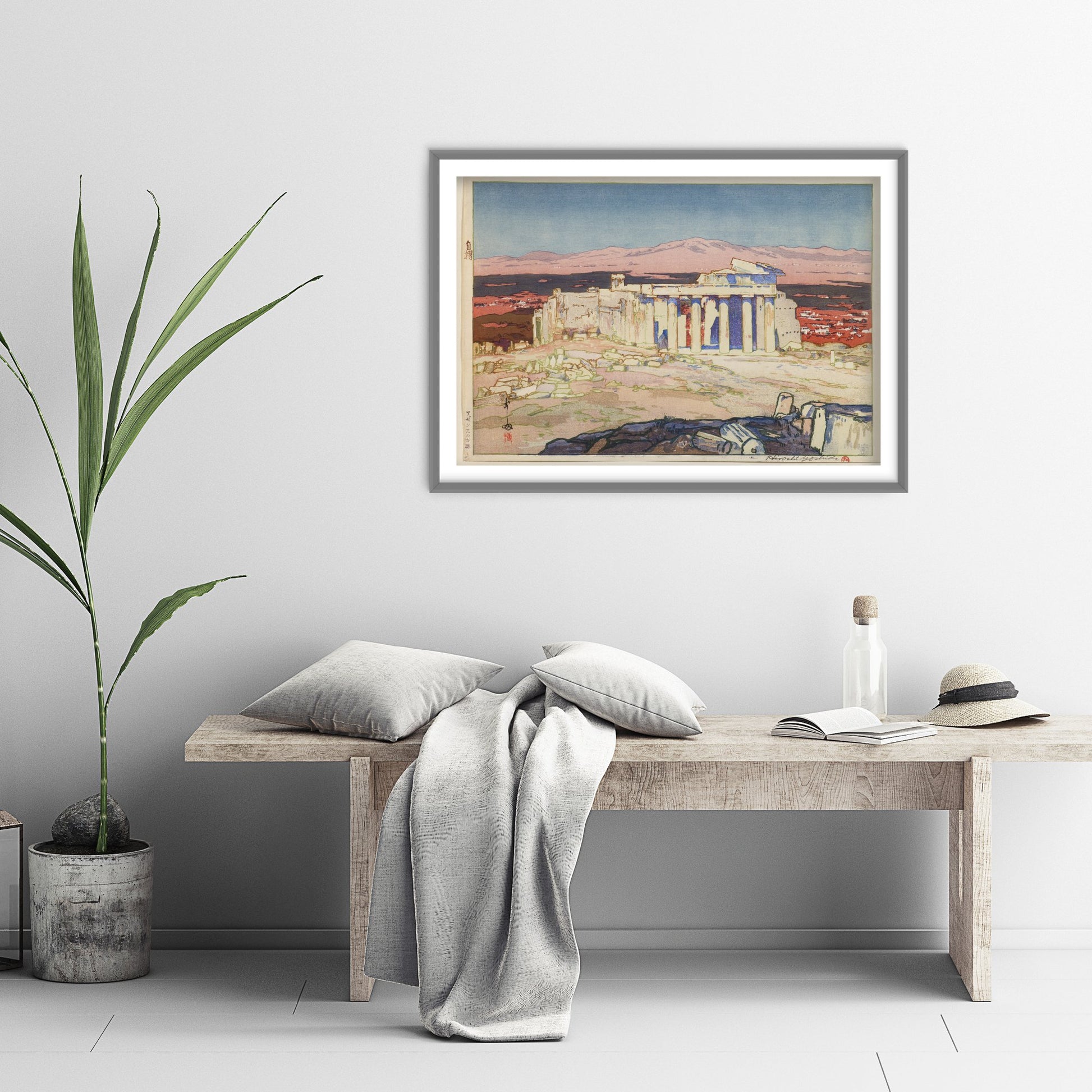 Hiroshi Yoshida - Acropolis of Athens Day (1925) - Japanese Woodblock Art Print - Ukiyo-e Poster - Ancient Ruins