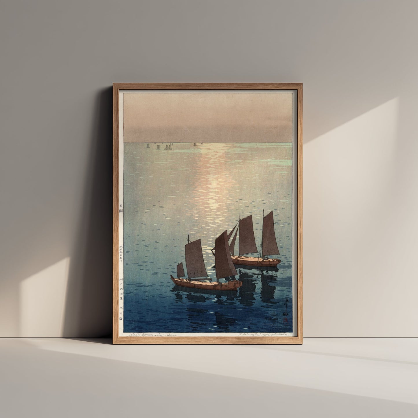 Hiroshi Yoshida - The Sparkling Sea (1926) - Japanese Woodblock Art Print - Ukiyo-e Poster - Woodcut 3/3