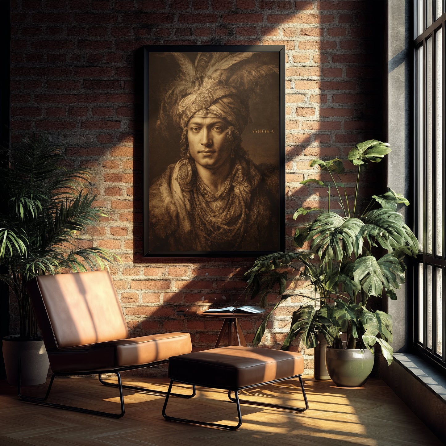Ashoka the Great Portrait Art Print - Ancient Emperor Poster - Cinematic Portrait Painting - History 1/3