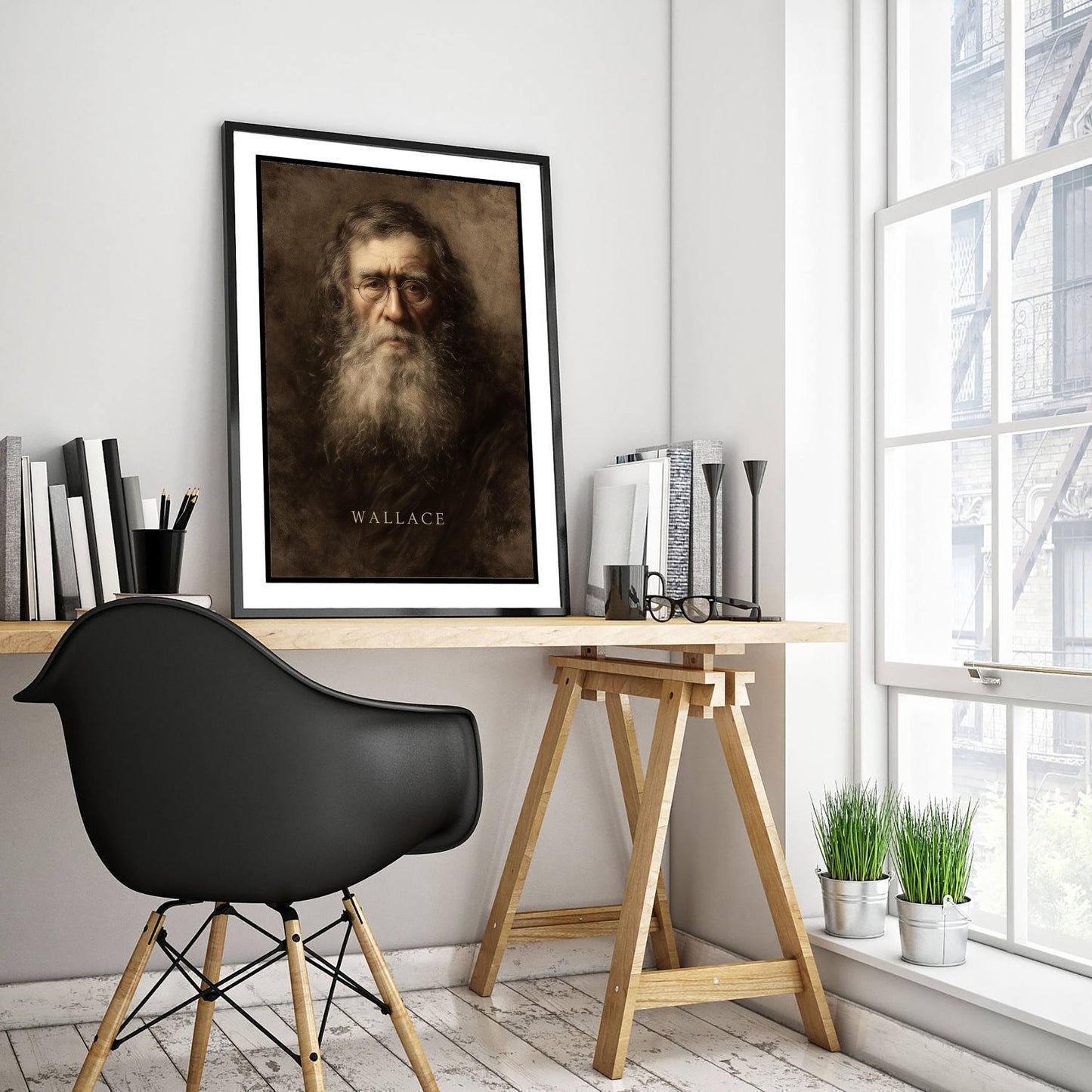 Alfred Russel Wallace Portrait Art Print - Naturalist Poster - Cinematic Portrait Painting - Evolution 1/3