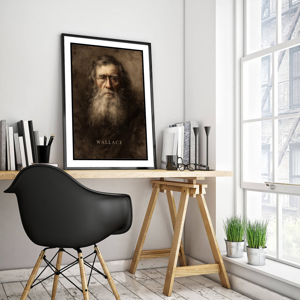 Alfred Russel Wallace Portrait Art Print - Naturalist Poster - Cinematic Portrait Painting - Evolution 1/3