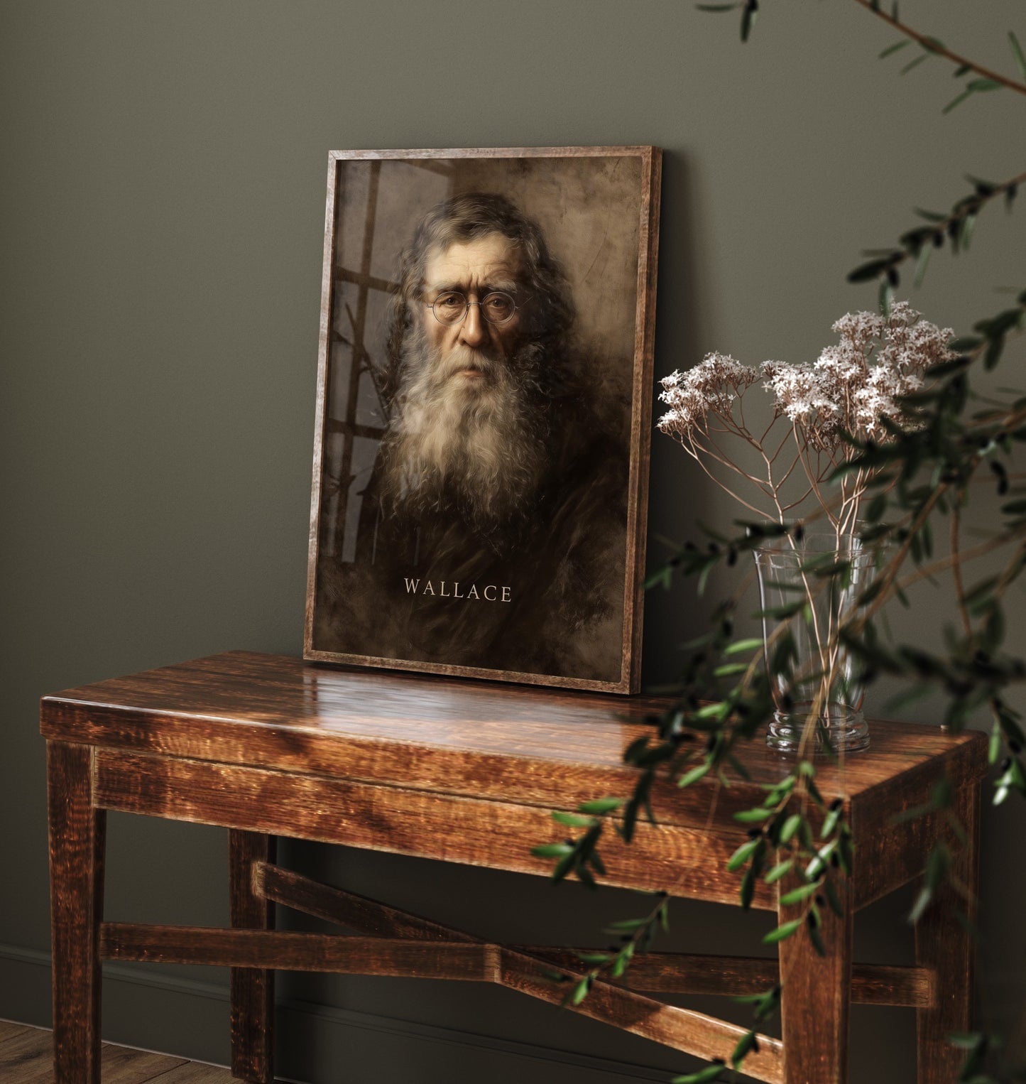Alfred Russel Wallace Portrait Art Print - Naturalist Poster - Cinematic Portrait Painting - Evolution 1/3