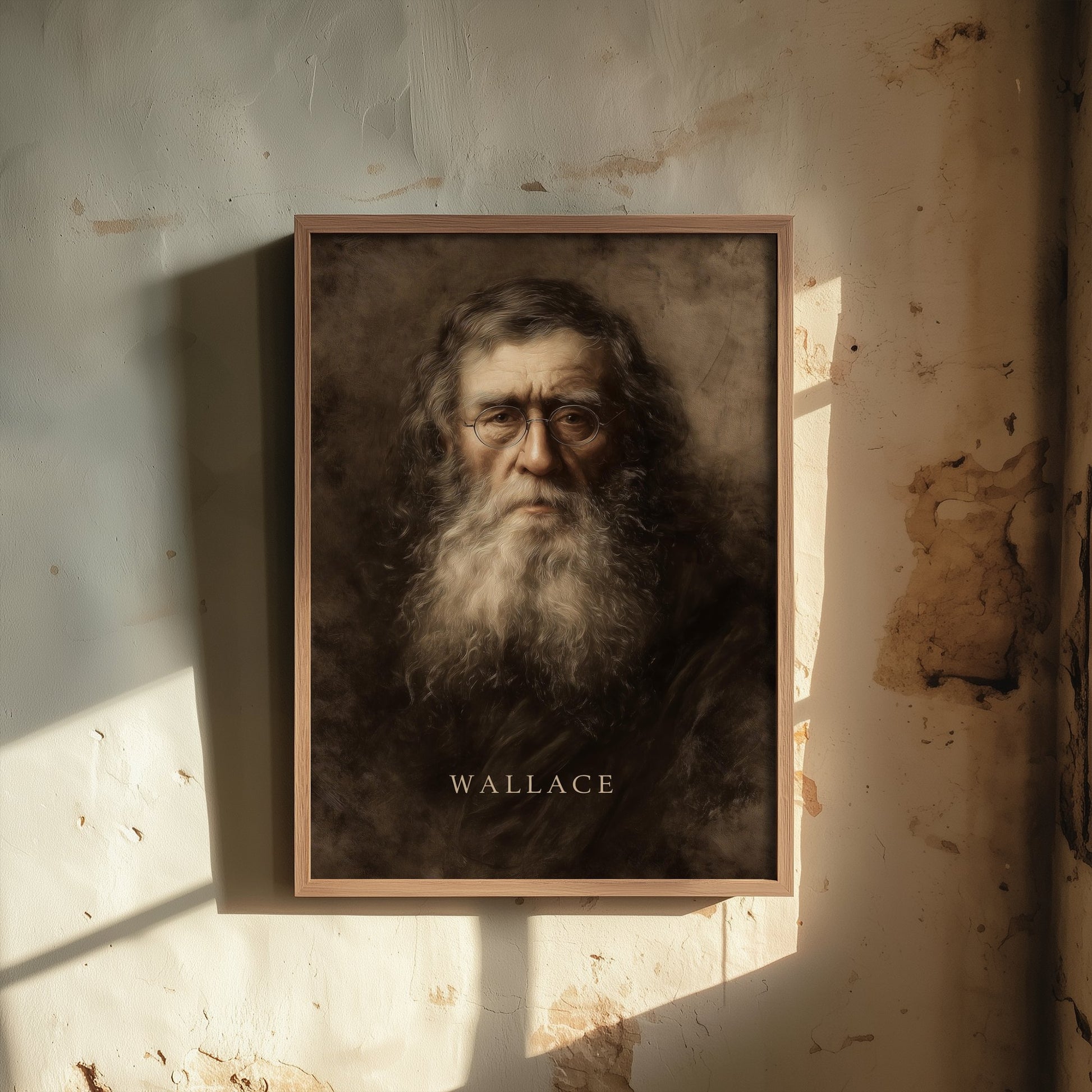 Alfred Russel Wallace Portrait Art Print - Naturalist Poster - Cinematic Portrait Painting - Evolution 1/3