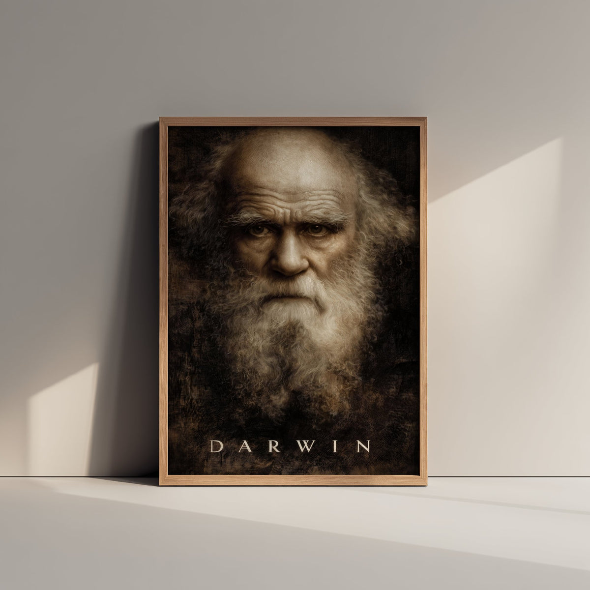 Charles Darwin Portrait Art Print - Naturalist Poster - Cinematic Portrait Painting - Evolution 3/3