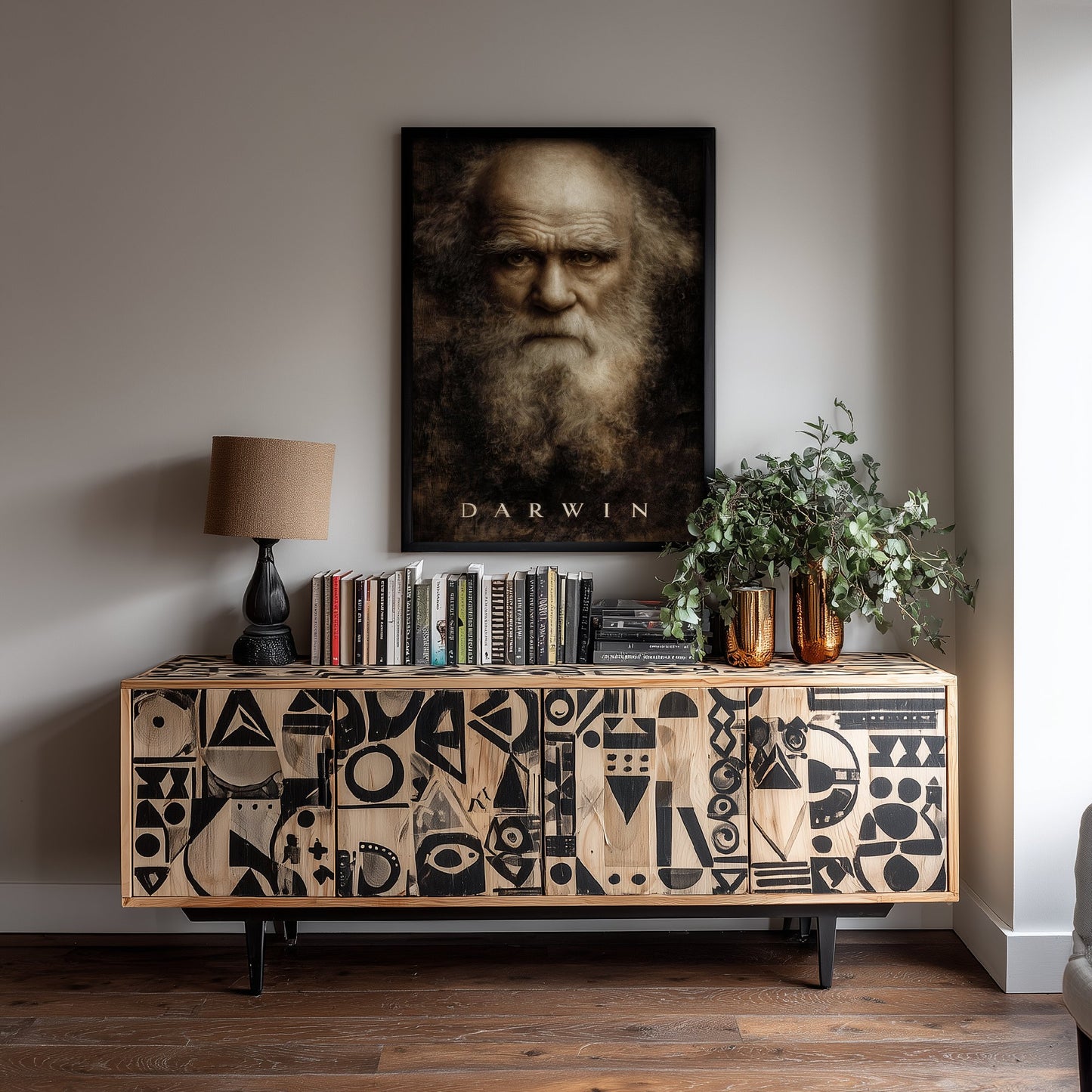 Charles Darwin Portrait Art Print - Naturalist Poster - Cinematic Portrait Painting - Evolution 3/3