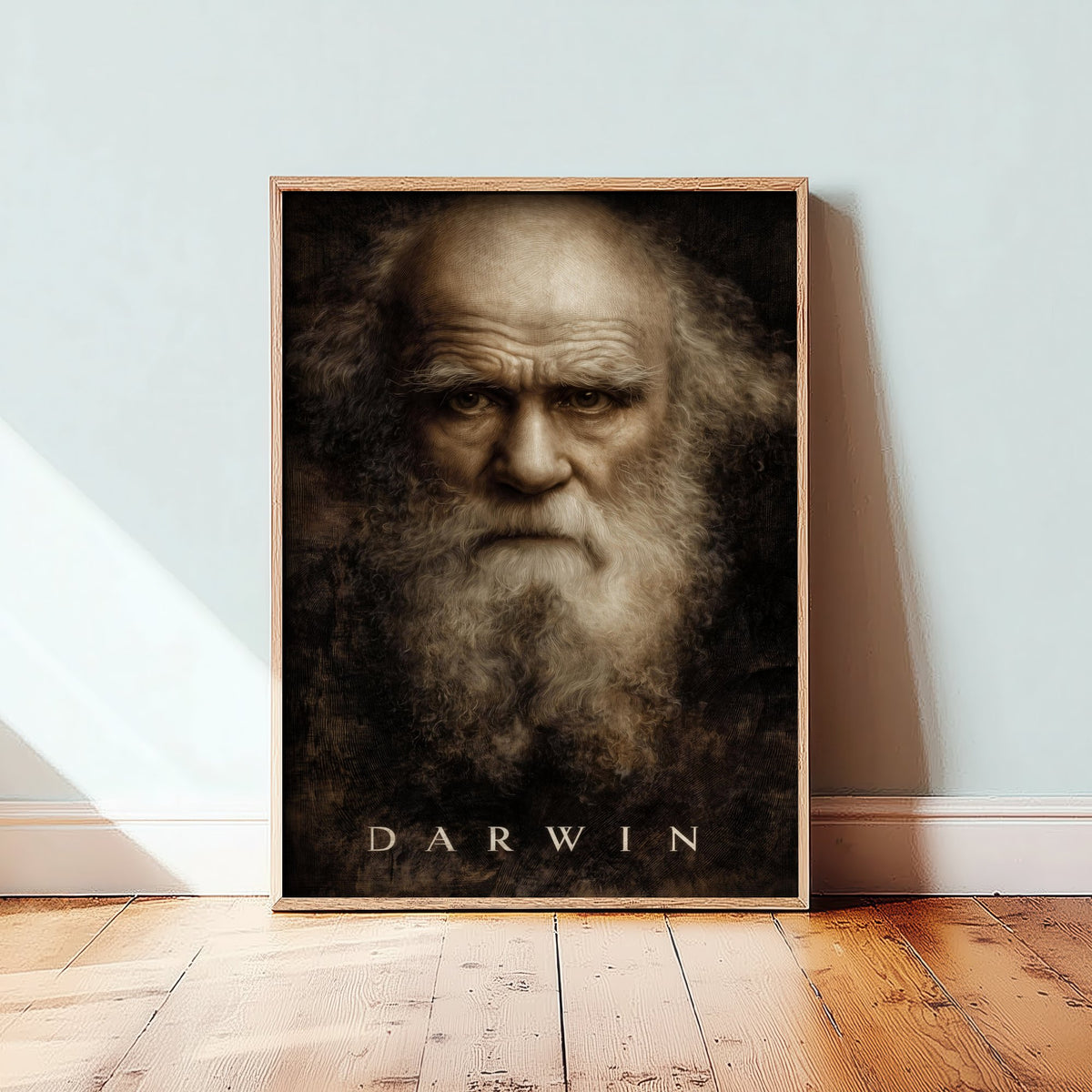 Charles Darwin Portrait Art Print - Naturalist Poster - Cinematic Portrait Painting - Evolution 3/3