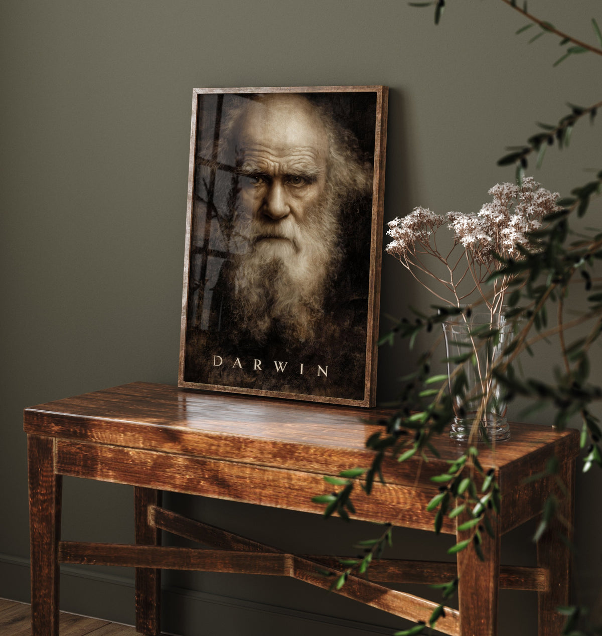 Charles Darwin Portrait Art Print - Naturalist Poster - Cinematic Portrait Painting - Evolution 3/3