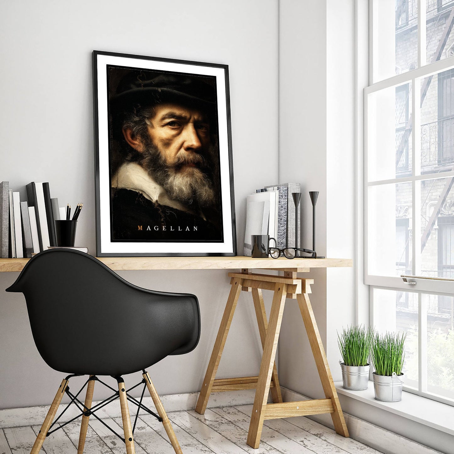 Ferdinand Magellan Portrait Art Print - Explorer Poster - Cinematic Portrait Painting - Age of Discovery 1/3