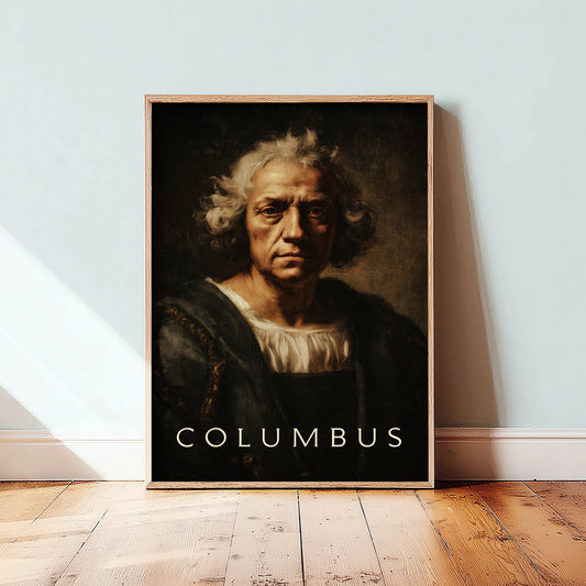 Christopher Columbus Portrait Art Print - Explorer Poster - Cinematic Portrait Painting - Age of Discovery 2/3