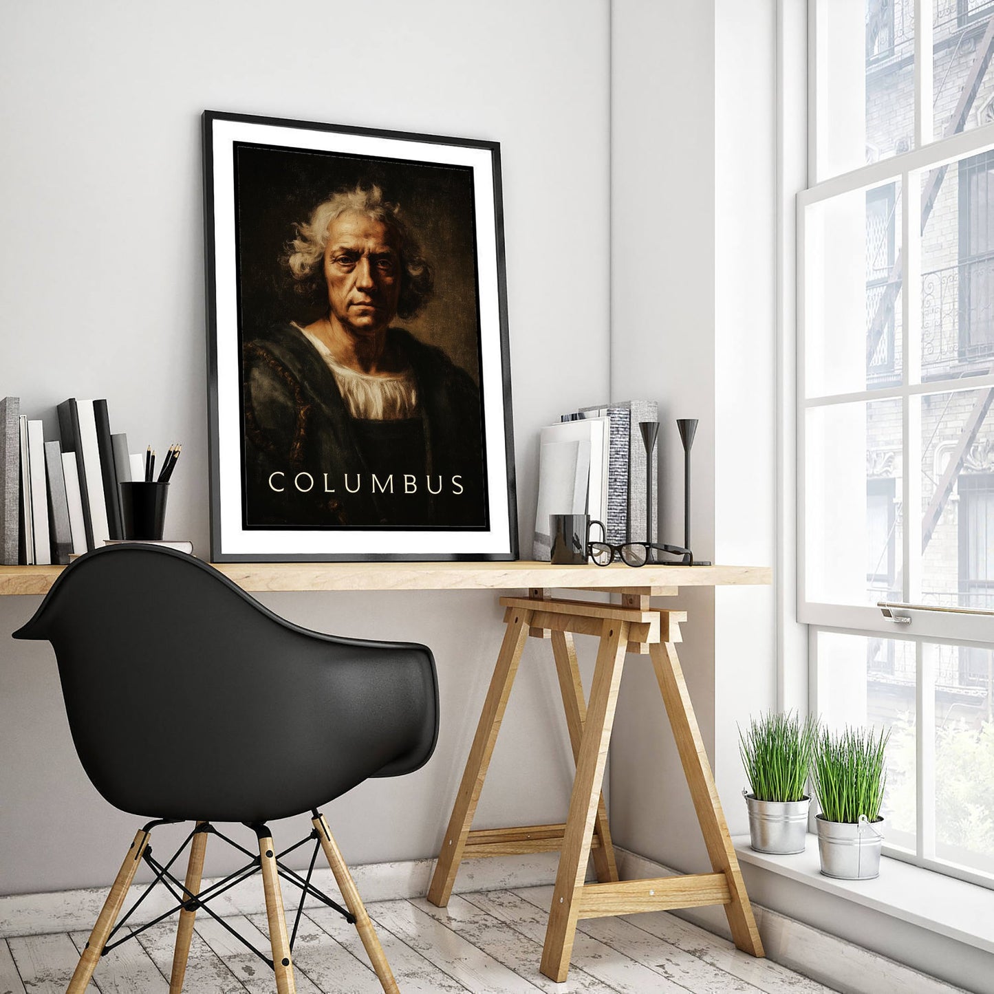 Christopher Columbus Portrait Art Print - Explorer Poster - Cinematic Portrait Painting - Age of Discovery 2/3
