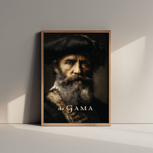 Vasco da Gama Portrait Art Print - Explorer Poster - Cinematic Portrait Painting - Age of Discovery 3/3