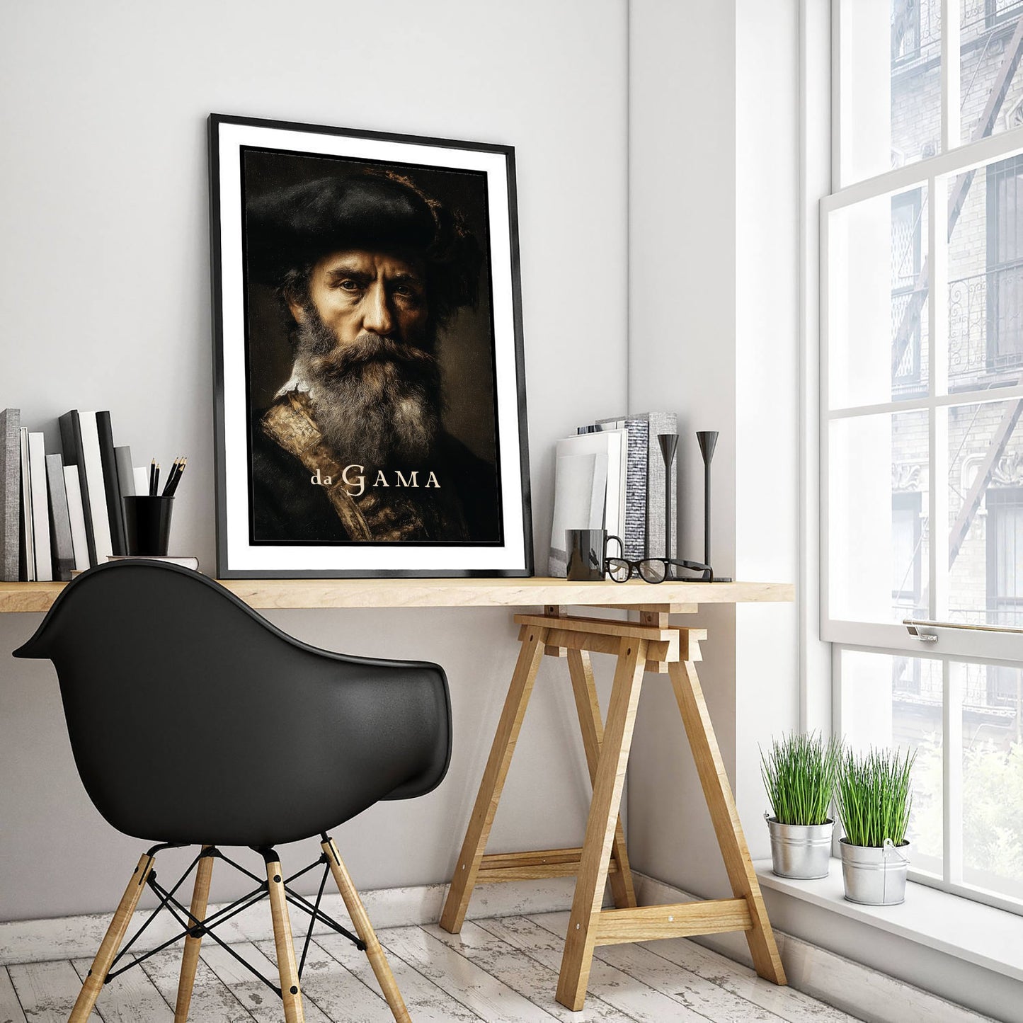 Vasco da Gama Portrait Art Print - Explorer Poster - Cinematic Portrait Painting - Age of Discovery 3/3