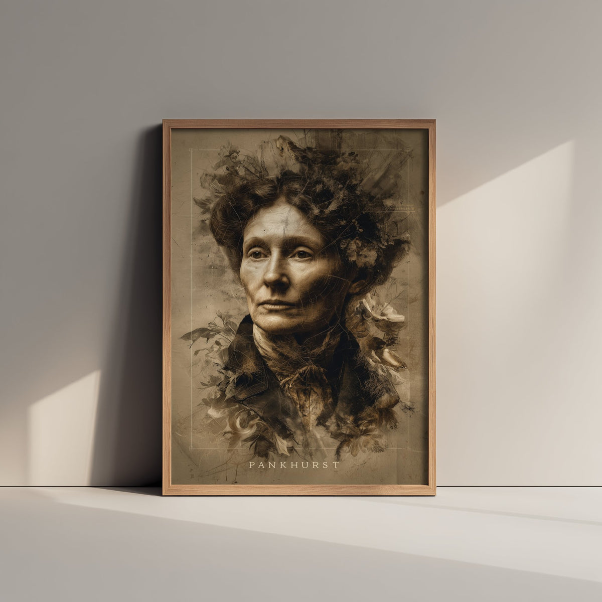 Emmeline Pankhurst Portrait Art Print - Suffragette Poster - Cinematic Portrait Painting - Votes for Women 1/3