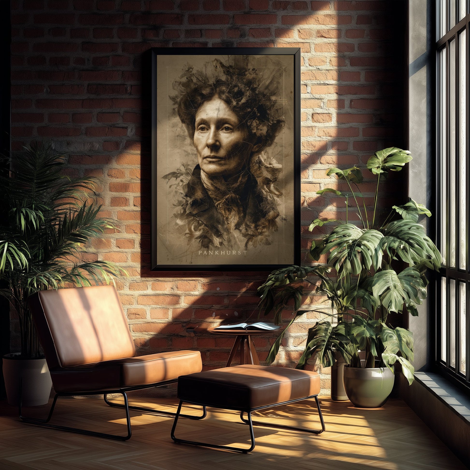 Emmeline Pankhurst Portrait Art Print - Suffragette Poster - Cinematic Portrait Painting - Votes for Women 1/3