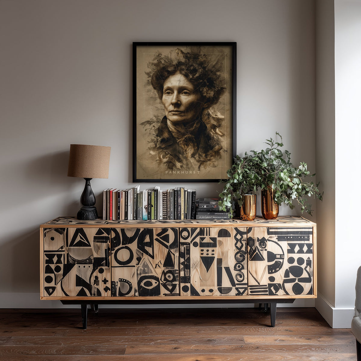 Emmeline Pankhurst Portrait Art Print - Suffragette Poster - Cinematic Portrait Painting - Votes for Women 1/3