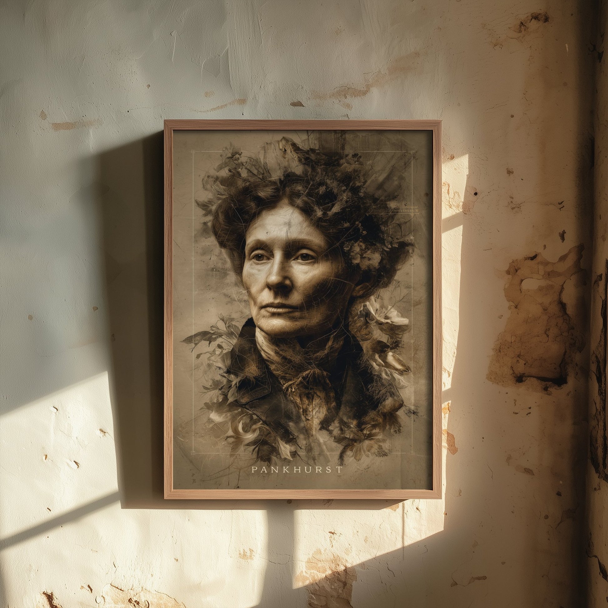 Emmeline Pankhurst Portrait Art Print - Suffragette Poster - Cinematic Portrait Painting - Votes for Women 1/3
